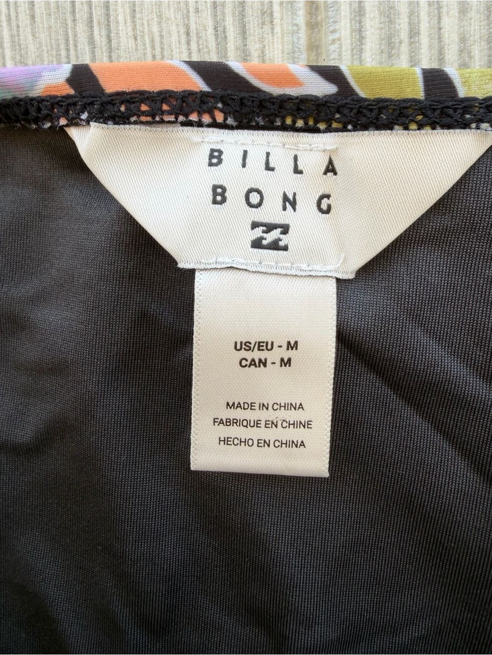 Billabong Black Floral Bikini with Pastel Accents - Picture 4 of 14
